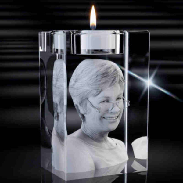 3D Photo Crystal Candle