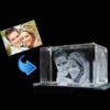 Rectangular photo crystal featuring a couple posed together