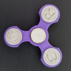 Custom 3D Printed Fidget Spinner