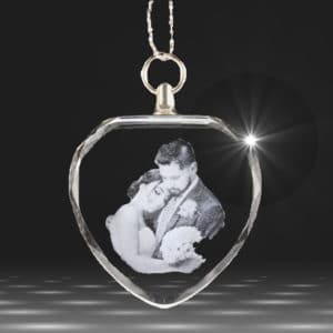 Crystal Photo Heart Necklace