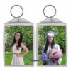 Lenticular flip keychain of graduation photos
