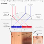 Diagram of how light refracts through lenticule